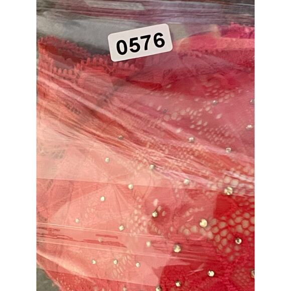 Victoria’s Secret Dream Angels Bra 34C Lined Demi/Demi Buste Double Red Lace - Picture 9 of 9